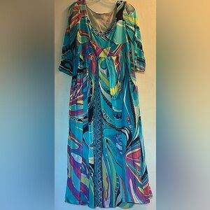 Vantage Blue unique Emilio Pucci dress Size M